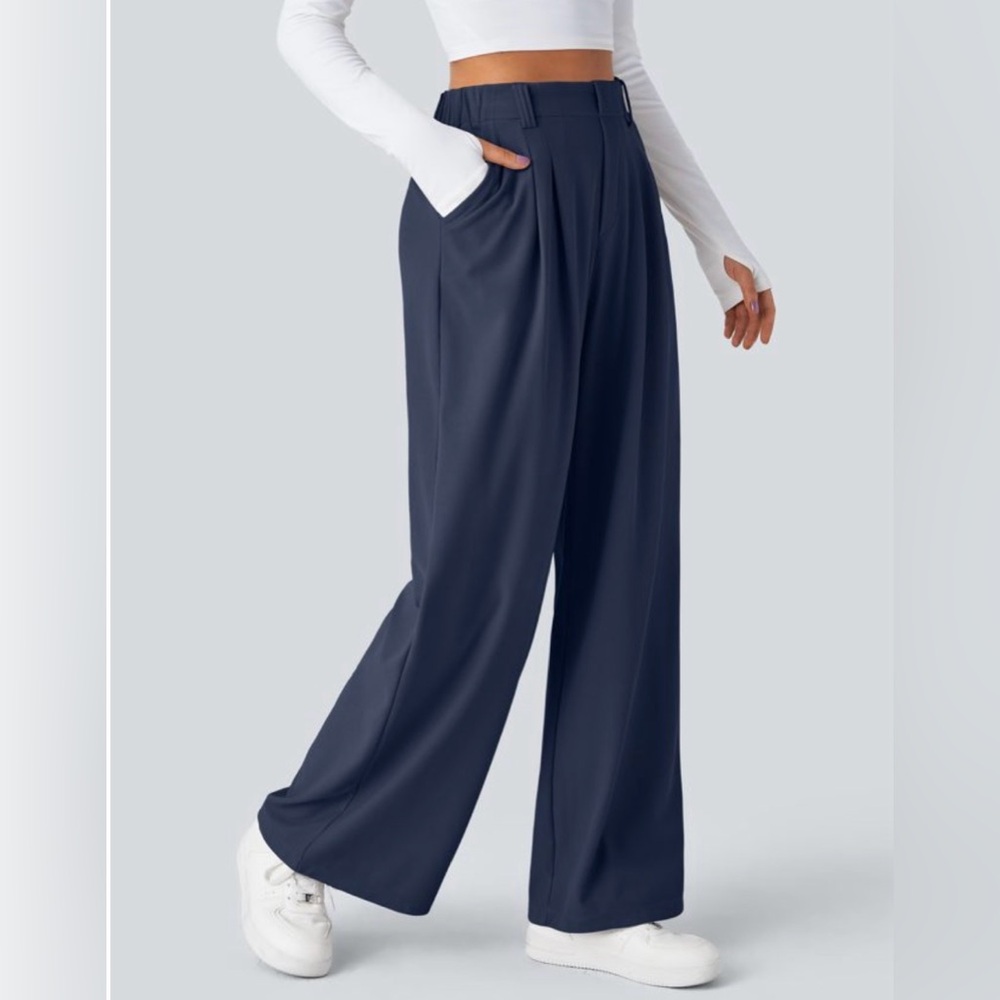 Halara Flex™ High Waisted Pocket Wide Leg Waffle Work Plus Size Pants, 3x